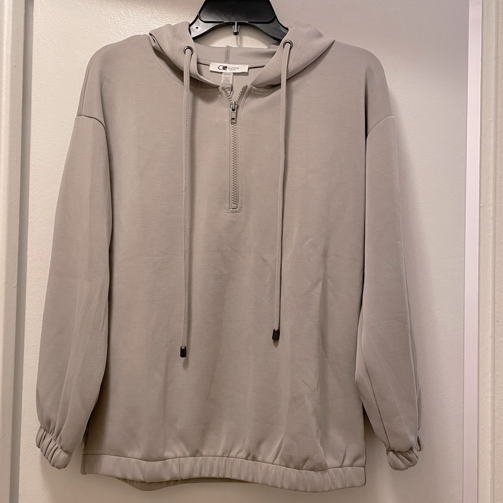 Grey Modal Half-Zip Hoody - Brand New
